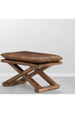 Tobacco Leather X-Leg Stool | Eichholtz Brookfield