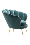 Blue Scalloped Accent Chair | Eichholtz Trapezium