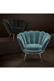 Blue Scalloped Accent Chair | Eichholtz Trapezium