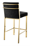 Gold Black Velvet Counter Stool | Eichholtz Scott