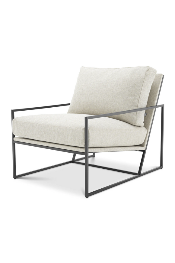 White Modern Minimalist Lounge Chair | Eichholtz Rowen