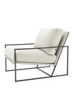 White Modern Minimalist Lounge Chair | Eichholtz Rowen