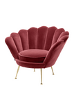 Red Scalloped Accent Chair | Eichholtz Trapezium