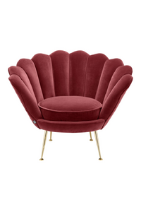 Red Scalloped Accent Chair | Eichholtz Trapezium