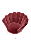 Red Scalloped Accent Chair | Eichholtz Trapezium