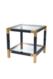 Black Clear Glass Side Table | Eichholtz Royalton