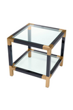 Black Clear Glass Side Table | Eichholtz Royalton