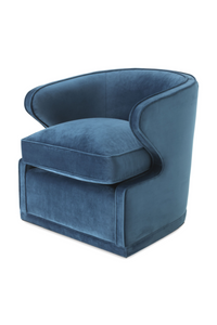 Blue Velvet Swivel Chair | Eichholtz Dorset