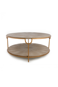 Cream Shagreen with Undershelf Coffee Table | Andrew Martin Katia