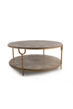 Cream Shagreen with Undershelf Coffee Table | Andrew Martin Katia