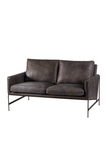 Black Leather Sofa | Andrew Martin Vanessa