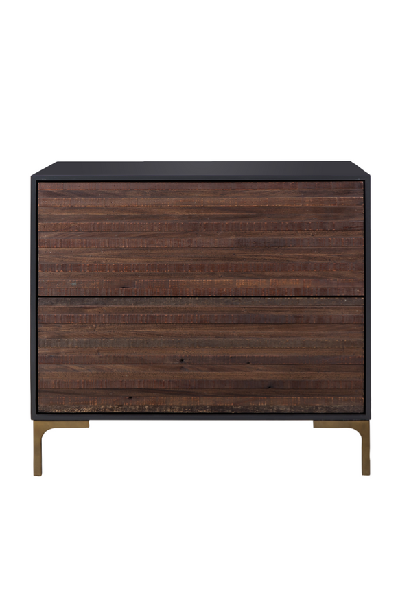 Weathered Peroba Two Drawer Nightstand | Andrew Martin Zuma