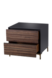 Weathered Peroba Two Drawer Nightstand | Andrew Martin Zuma