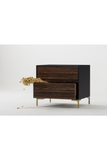 Weathered Peroba Two Drawer Nightstand | Andrew Martin Zuma