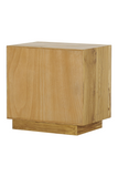 White Concrete Oak Two Drawer Nightstand | Andrew Martin Sands