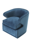 Blue Velvet Swivel Chair | Eichholtz Dorset