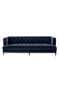 Blue Velvet Tufted Sofa | Eichholtz Castelle