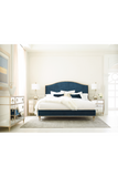 Blue Modern Platform Bed | Caracole Fontainebleau