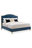 Blue Modern Platform Bed | Caracole Fontainebleau