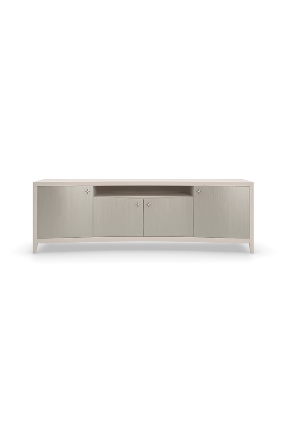 Silver Modern Media Cabinet | Caracole Full of Charm