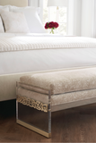 Cream Chenille Modern Bed | Caracole Crescendo