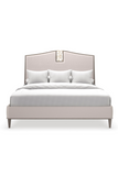 Cream Chenille Modern Bed | Caracole Crescendo