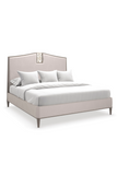 Cream Chenille Modern Bed | Caracole Crescendo