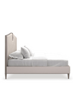 Cream Chenille Modern Bed | Caracole Crescendo