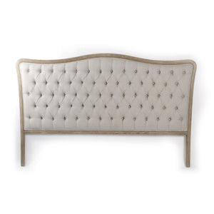 Maison Tufted Headboard (King, Natural Linen)