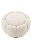 Cream Bouclé Modern Ottoman | Eichholtz Inger