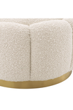 Cream Bouclé Modern Ottoman | Eichholtz Inger