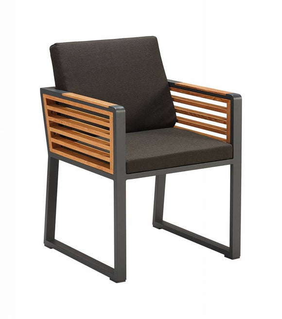 Avant Dining Chair with Arms and Teak Side Panels