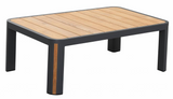 Zurich Rectangular Coffee Table with Printed Teak Top