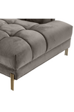 Gray Biscuit-Tufted Lounge Sofa | Eichholtz Sienna L