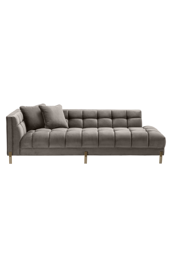 Gray Biscuit-Tufted Lounge Sofa | Eichholtz Sienna L