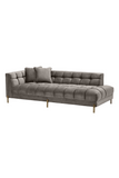 Gray Biscuit-Tufted Lounge Sofa | Eichholtz Sienna L