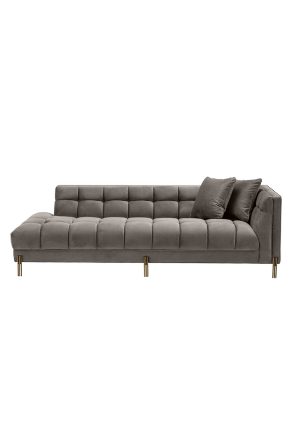 Gray Biscuit-Tufted Lounge Sofa | Eichholtz Sienna R