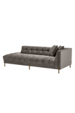 Gray Biscuit-Tufted Lounge Sofa | Eichholtz Sienna R