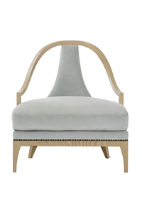 Gray Upholstery Fluted Back Chair | Andrew Martin Ava