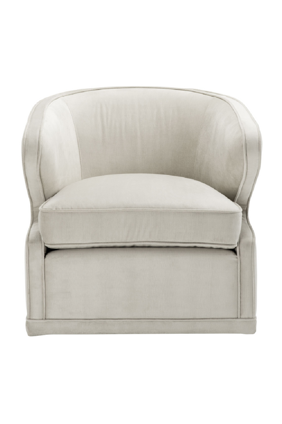 Gray Velvet Swivel Chair | Eichholtz Dorset