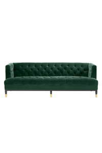 Green Velvet Tufted Sofa | Eichholtz Castelle