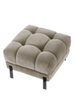 Greige Tufted Accent Stool | Eichholtz Sienna