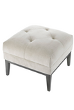 Pebble Gray Tufted Accent Stool | Eichholtz Cesare