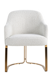 White Boucle Modern Dining Chair | OROA Hadley