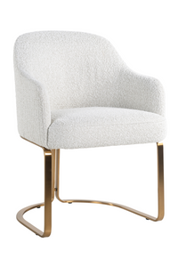 White Boucle Modern Dining Chair | OROA Hadley