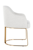 White Boucle Modern Dining Chair | OROA Hadley