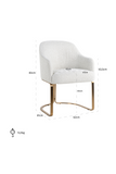 White Boucle Modern Dining Chair | OROA Hadley