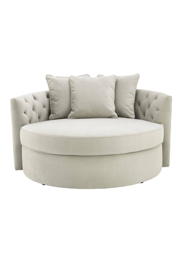 Round Pebble Gray Sofa | Eichholtz Carlita