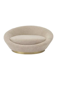 Round Plush Sand Loveseat | Eichholtz Duardo