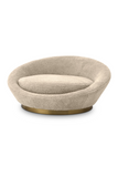 Round Plush Sand Loveseat | Eichholtz Duardo